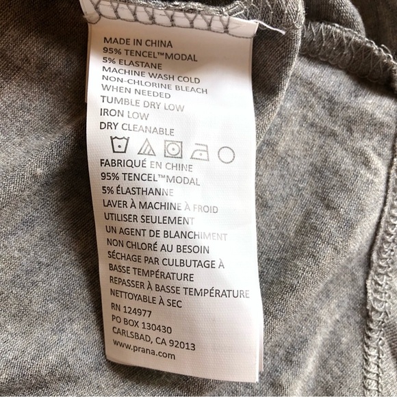 NWT prAna Gray Lightweight Turtleneck Long Sleeve Top Size S - Picture 5 of 5